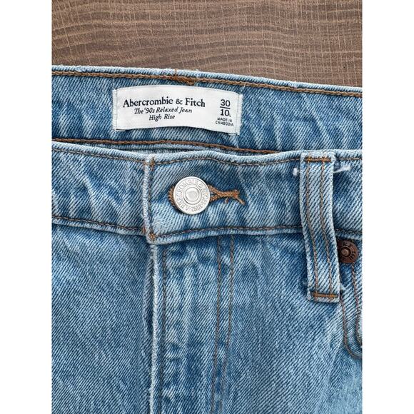 Abercrombie & Fitch The 90's Relaxed High Rise Jean Size 10L/30 - Picture 6 of 6